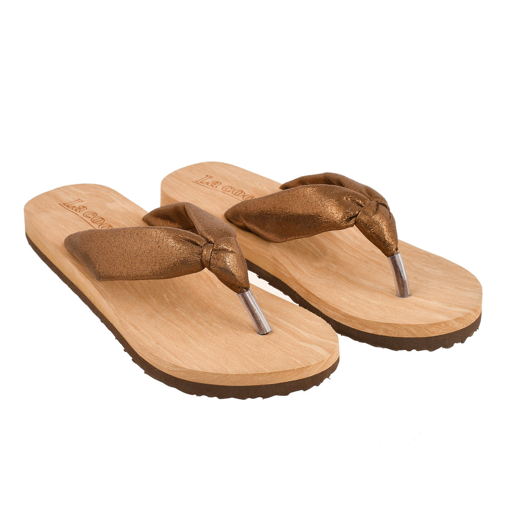 La Coco Soft Sole Copper Slippers