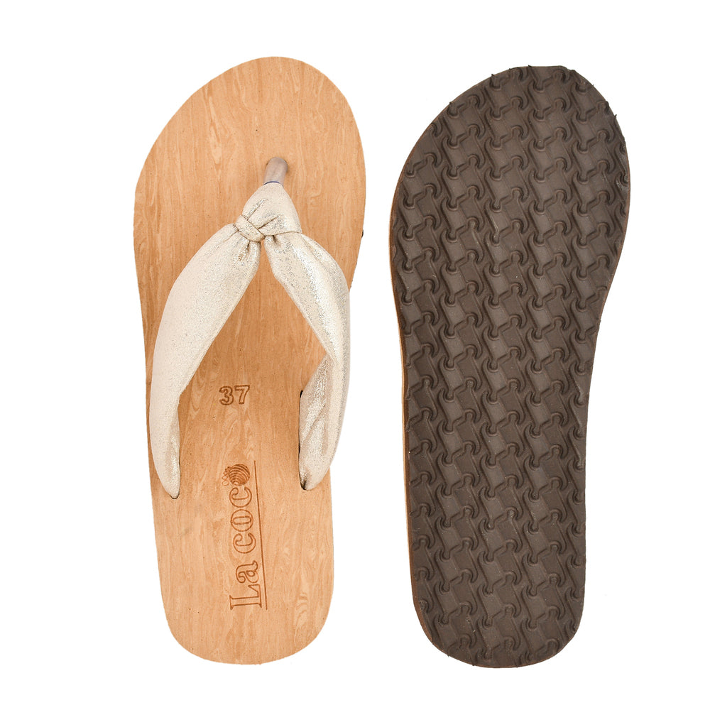 La Coco Soft Sole Gold Slippers